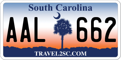 SC license plate AAL662