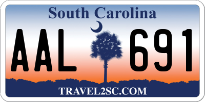 SC license plate AAL691