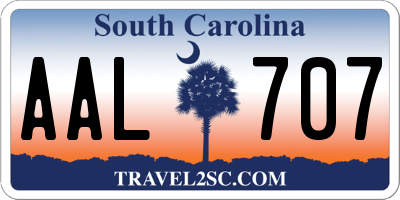 SC license plate AAL707