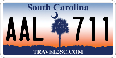 SC license plate AAL711