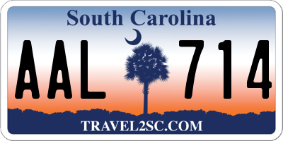 SC license plate AAL714