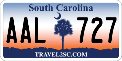 SC license plate AAL727