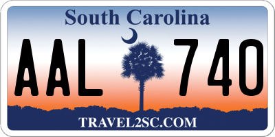 SC license plate AAL740