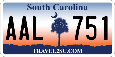 SC license plate AAL751