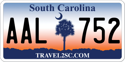 SC license plate AAL752