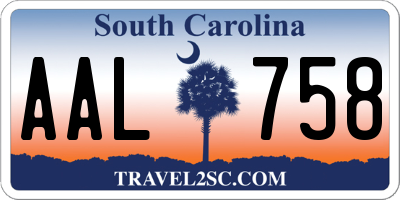 SC license plate AAL758