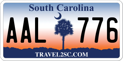 SC license plate AAL776