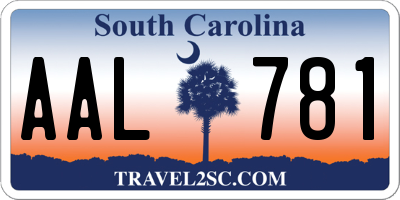 SC license plate AAL781