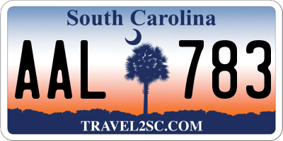 SC license plate AAL783