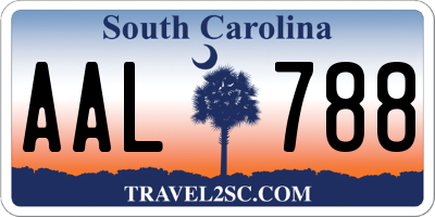 SC license plate AAL788