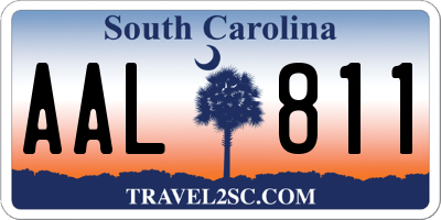 SC license plate AAL811