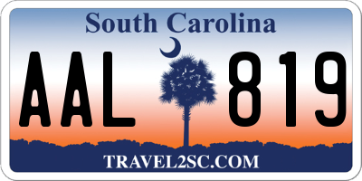 SC license plate AAL819