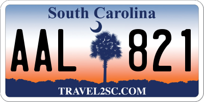 SC license plate AAL821