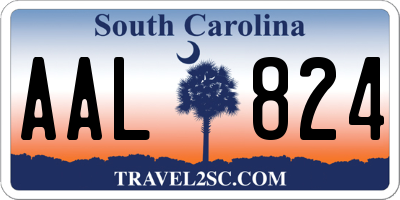 SC license plate AAL824