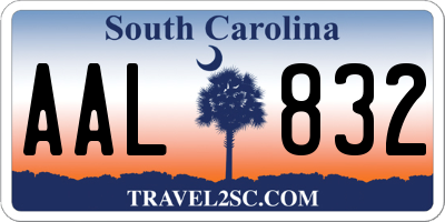 SC license plate AAL832