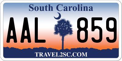 SC license plate AAL859