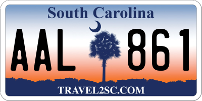 SC license plate AAL861