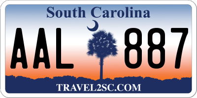 SC license plate AAL887