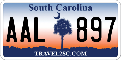 SC license plate AAL897