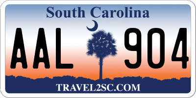 SC license plate AAL904