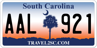 SC license plate AAL921