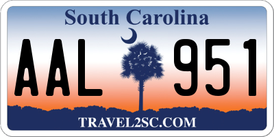 SC license plate AAL951