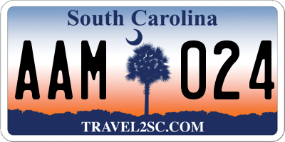 SC license plate AAM024