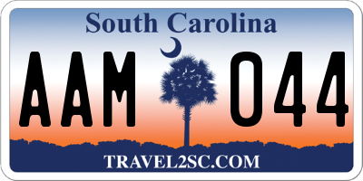 SC license plate AAM044