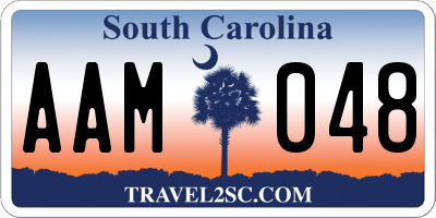 SC license plate AAM048