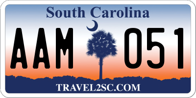 SC license plate AAM051