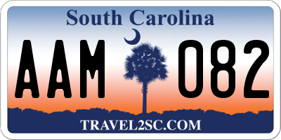 SC license plate AAM082