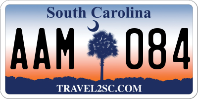 SC license plate AAM084