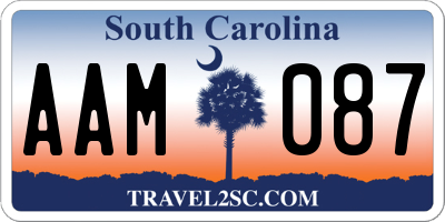 SC license plate AAM087