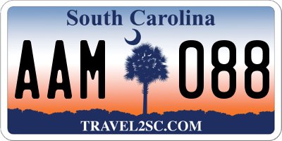 SC license plate AAM088