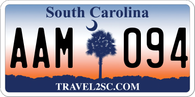 SC license plate AAM094