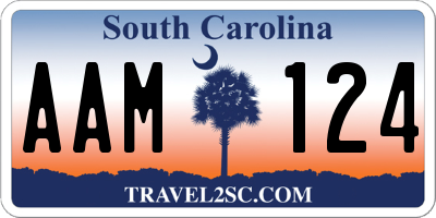 SC license plate AAM124