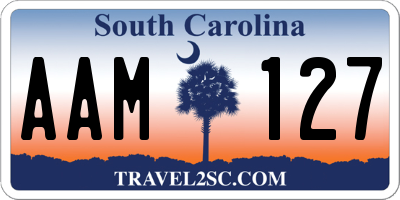 SC license plate AAM127