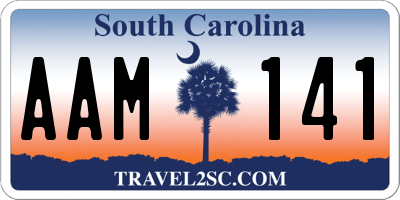 SC license plate AAM141