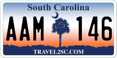 SC license plate AAM146