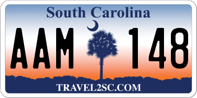 SC license plate AAM148