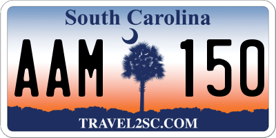 SC license plate AAM150