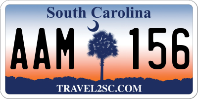 SC license plate AAM156