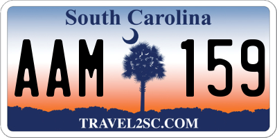 SC license plate AAM159