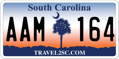 SC license plate AAM164