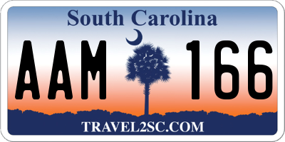 SC license plate AAM166