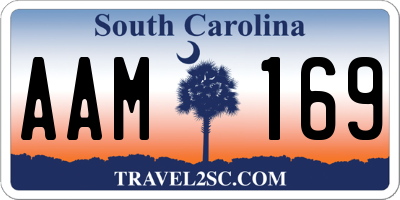 SC license plate AAM169