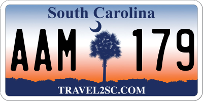 SC license plate AAM179