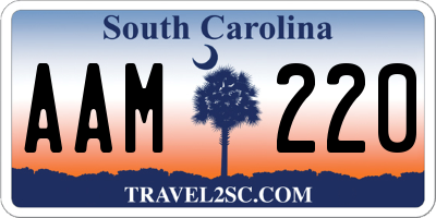 SC license plate AAM220