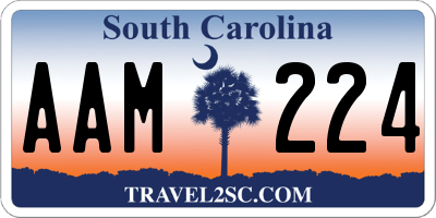 SC license plate AAM224