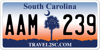 SC license plate AAM239